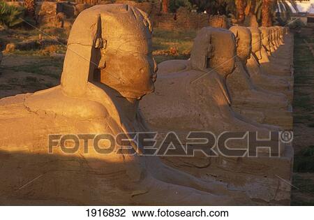 Stock Image - Avenue Of Sphinxes. Fotosearch