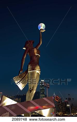 Avenue Of Stars And Cityscape, Hong Kong, China View Large Photo Image Stock Photo - Avenue Of Stars And Cityscape, Hong Kong, China. Fotosearch