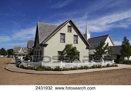 Stock Image - Avonlea Village of Anne of Green Gables; Cavendish, Prince Edward Island, Canada. Fotosearch