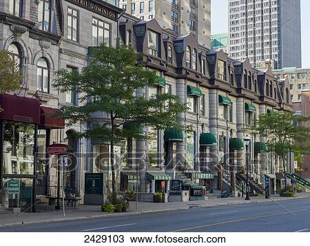 Awnings over entrances in a row down a street; Montreal, Quebec, Canada View Large Photo Image Stock Image - Awnings over entrances in a row down a street; Montreal, Quebec, Canada. Fotosearch