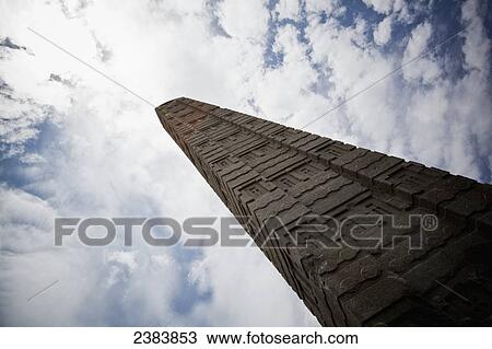 Stock Image - Axum at The Church of Our Lady Mary of Zion; Tigray, Ethiopia. Fotosearch