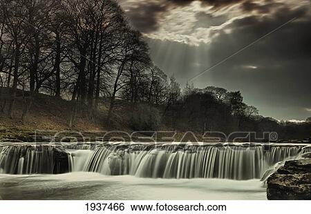 Stock Photograph - Aysgarth Falls; Yorkshire England. Fotosearch