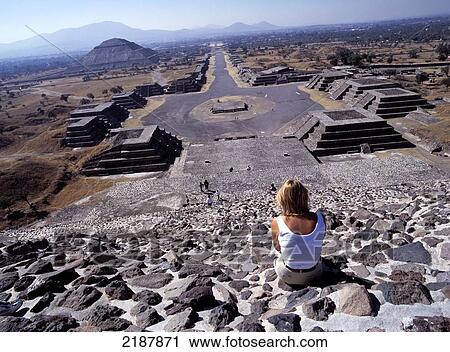 Aztec Teotihuacan Ruins Mexico View Large Photo Image Stock Image - Aztec Teotihuacan Ruins Mexico. Fotosearch
