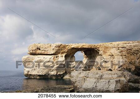 Stock Photography - Azure Window, A Natural Rock Arch, Dwejra Bay, Gozo Island, Malta. Fotosearch