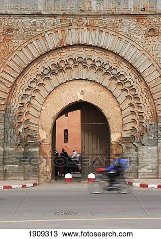 Stock Image - Bab Agnaou Gate, Marrakech (Marrakesh), Morocco. Fotosearch