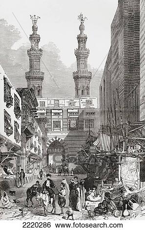 Bab-El-Mutawellee, Cairo, Egypt In The Late 19Th Century. From The Modern Cyclopedia Of Universal Information, Published 1903. View Large Photo Image Stock Photograph - Bab-El-Mutawellee, Cairo, Egypt In The Late 19Th Century. From The Modern Cyclopedia Of Universal Information, Published 1903.. Fotosearch