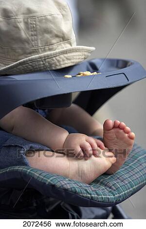 Stock Photograph - Baby Boy In Stroller. Fotosearch