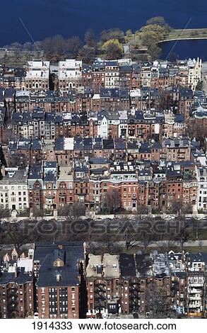 Stock Image - Back Bay And Charles River. Fotosearch