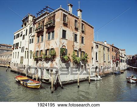 Stock Photography - Back Canal In Venice. Fotosearch