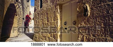 Stock Image - Backstreet Of Mdina. Fotosearch