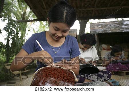 Bagan Laquerware Workshop Burma View Large Photo Image Stock Image - Bagan Laquerware Workshop Burma. Fotosearch