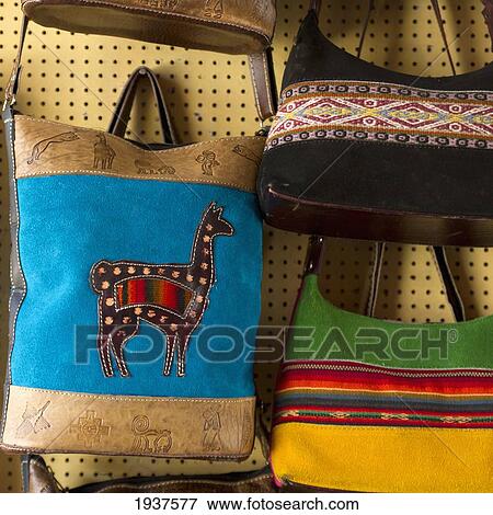 Bags For Sale In Barrio De San Blas Neighborhood; Cusco Peru View Large Photo Image Stock Photo - Bags For Sale In Barrio De San Blas Neighborhood; Cusco Peru. Fotosearch