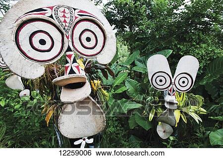 Stock Photograph - Baining Dancers, Star Mountains; East New Britain, Papua New Guinea. Fotosearch