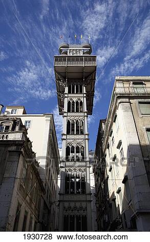 Stock Photo - Baixa District, Lisbon, Portugal, Europe. Fotosearch