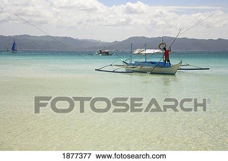 Balabag, Aklan, Philippines; Fishermen Off The Shore Of Boracay Island View Large Photo Image Stock Photo - Balabag, Aklan, Philippines; Fishermen Off The Shore Of Boracay Island. Fotosearch