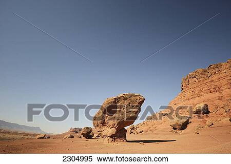 Stock Photography - Balanced Rock In Glen Canyon National Recreation Area; Arizona Usa. Fotosearch