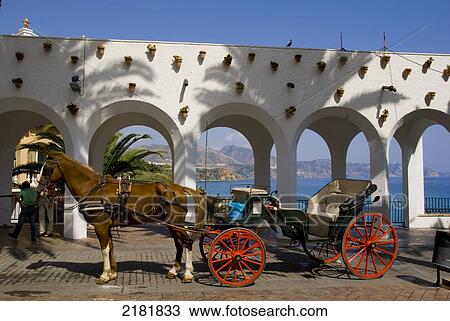 Stock Image - Balcon De Europa, Nerja, Costa Del Sol, Andalucia, Spain. Fotosearch