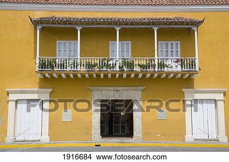 Balconied House At Plaza De La Aduana View Large Photo Image Picture - Balconied House At Plaza De La Aduana. Fotosearch