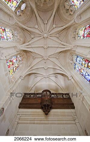 Picture - Balcony In The Chapel Of The Chateau De Chenonceau, Chenonceau, Indre-Et-Loire, France. Fotosearch