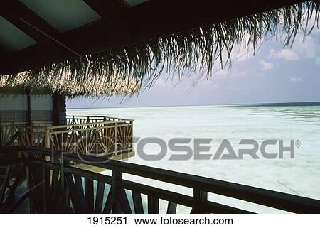 Stock Image - Balcony Overlooking The Sea. Fotosearch