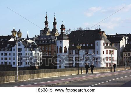 Stock Photography - Balduin Bridge, Koblenz, Rheinland-Pfalz, Germany. Fotosearch