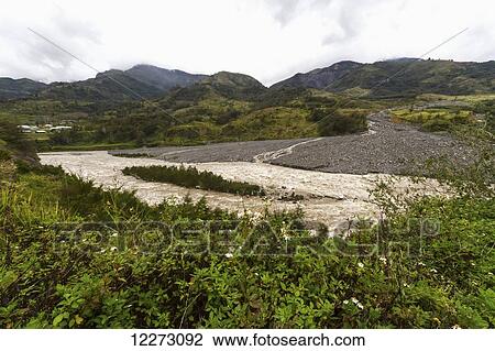Stock Image - Baliem river, Central Highlands of Western New Guinea, Papua, Indonesia. Fotosearch