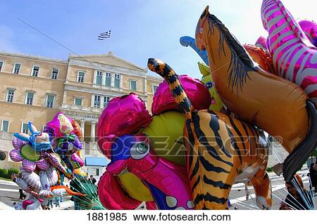 Stock Photography - Balloons Outside Parliament. Fotosearch