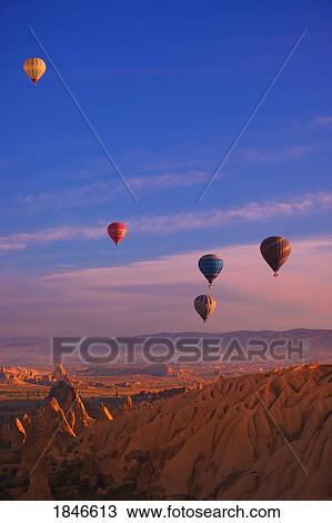 Balloons Over Goreme Valley; Cappadocia, Anatolia, Turkey View Large Photo Image Stock Image - Balloons Over Goreme Valley; Cappadocia, Anatolia, Turkey. Fotosearch
