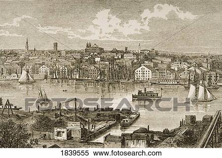 Stock Photography - Baltimore Maryland In 1870S. From American Pictures Drawn With Pen And Pencil By Rev Samuel Manning Circa 1880. Fotosearch