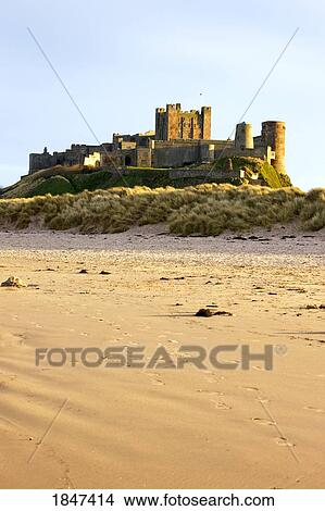 Picture - Bamburgh Castle; Bamborough, Northumberland, England, Uk. Fotosearch