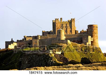 Bamburgh Castle; Bamborough, Northumberland, England, Uk View Large Photo Image Stock Photography - Bamburgh Castle; Bamborough, Northumberland, England, Uk. Fotosearch