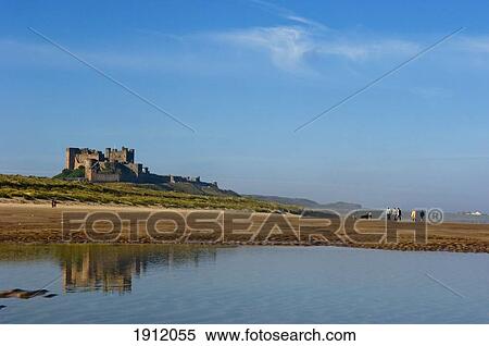 Stock Photography - Bamburgh Castle, Bamburgh, Northumberland, England, Uk. Fotosearch