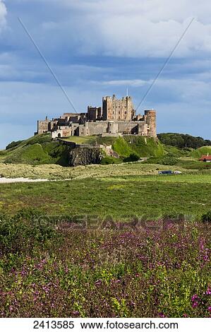 Stock Photography - Bamburgh Castle; Bamburgh, Northumberland, England. Fotosearch
