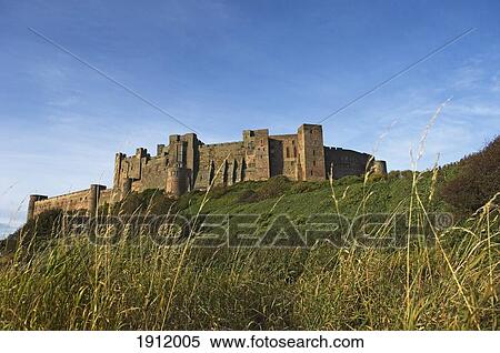 Bamburgh Castle, Northumberland, England, Uk View Large Photo Image Stock Photography - Bamburgh Castle, Northumberland, England, Uk. Fotosearch