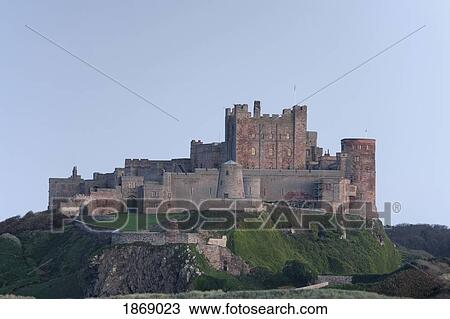 Stock Image - Bamburgh, Northumberland, England; Bamburgh Castle. Fotosearch