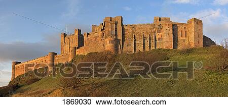 Stock Image - Bamburgh, Northumberland, England; Bamburgh Castle. Fotosearch