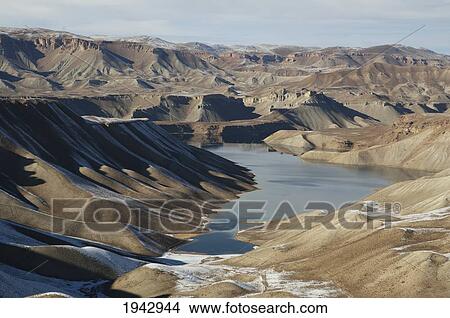 Picture - Band-I-Zulfikar (Dam Of The Sword Of Ali) - Band-I-Amir, Bamian Province, Afghanistan. Fotosearch