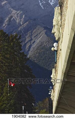 Banff Bridge With Carvings, Banff National Park, Alberta, Canada View Large Photo Image Stock Image - Banff Bridge With Carvings, Banff National Park, Alberta, Canada. Fotosearch