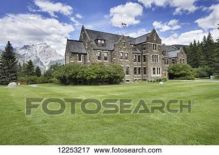 Stock Photo - Banff National Park Administration Office; Banff, Alberta, Canada. Fotosearch