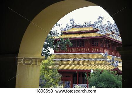 Stock Photo - Bang Pa In Palace Framed By Archway. Fotosearch