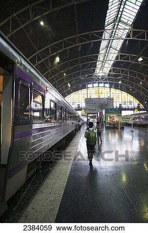 Bangkok Railway Station; Bangkok, Thailand View Large Photo Image Stock Photo - Bangkok Railway Station; Bangkok, Thailand. Fotosearch