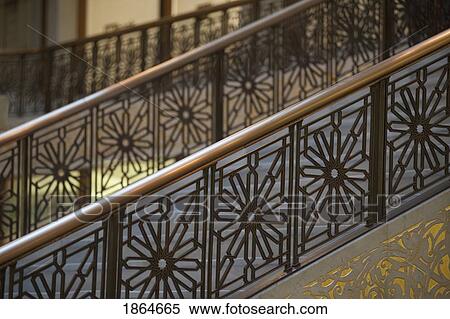 Banister Of A Staircase In The Rookery Building In Chicago; Chicago, Illinois, Usa View Large Photo Image Stock Photography - Banister Of A Staircase In The Rookery Building In Chicago; Chicago, Illinois, Usa. Fotosearch