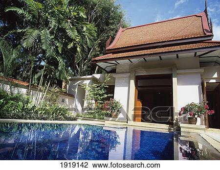 Stock Image - Banyan Tree Pool Villa. Fotosearch