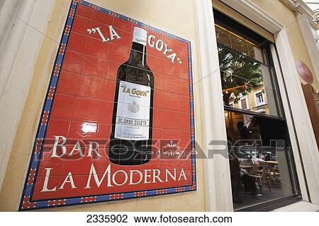 Stock Image - Bar In Old Town; Seville, Andalucia, Spain. Fotosearch