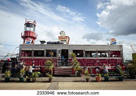 Stock Photograph - Bar In Truck; Docklands, London, Uk. Fotosearch