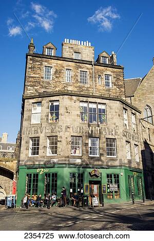 Stock Photography - Bar terrace; Edinburgh, Scotland. Fotosearch