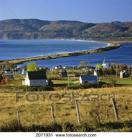 Barachois Village In Fall, Gaspe Peninsula, Quebec View Large Photo Image Stock Image - Barachois Village In Fall, Gaspe Peninsula, Quebec. Fotosearch