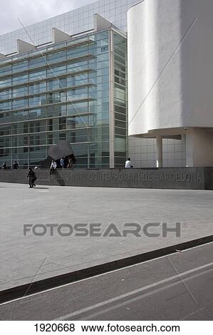 Stock Photo - Barcelona Museum Of Contemporary Art, Macba. Fotosearch