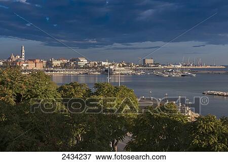 Stock Photo - Bari bay and port; Bari, Alupia, Italy. Fotosearch