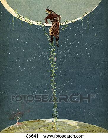 Baron Munchausen Climbs Up To The Moon By Way Of A Turkey Bean Plant Illustration By Alphonse Adolf Bichard From The Book The Adventures Of Baron Munchausen Published C1886 View Large Photo Image Stock Image - Baron Munchausen Climbs Up To The Moon By Way Of A Turkey Bean Plant Illustration By Alphonse Adolf Bichard From The Book The Adventures Of Baron Munchausen Published C1886. Fotosearch